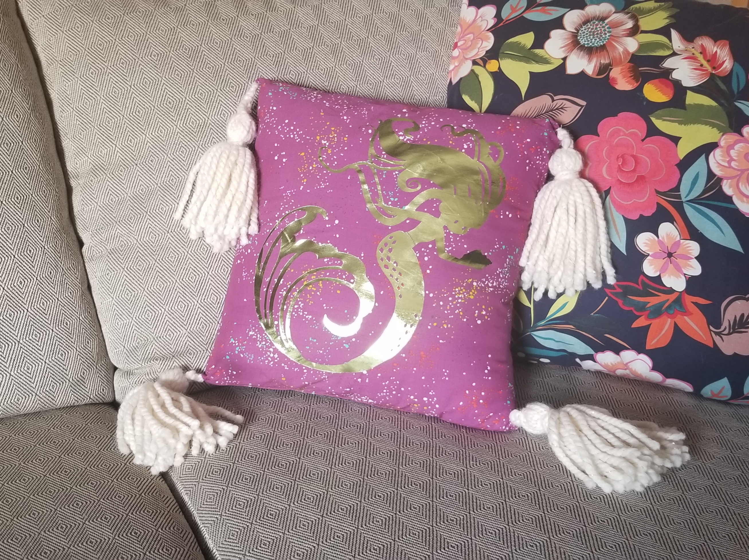 mermaid envelope pillow
