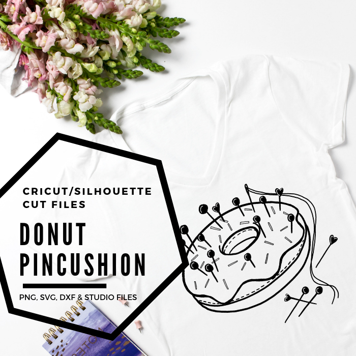 donut pincushion image on shirt