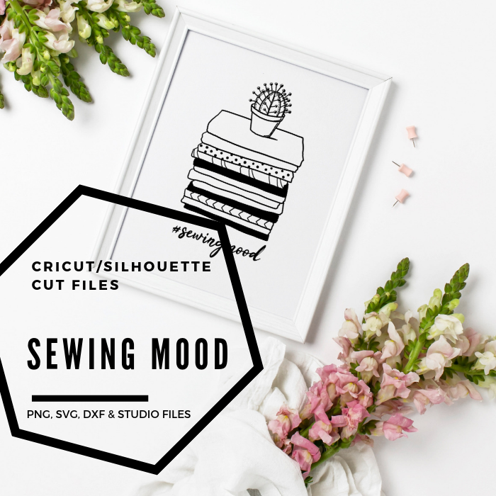 sewing mood with fabric piles